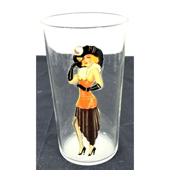 Peek-A-Boo Painted Pin Up Nude Lady Glasses Lot of 4 Women of the World Vtg - Picture 5 of 10